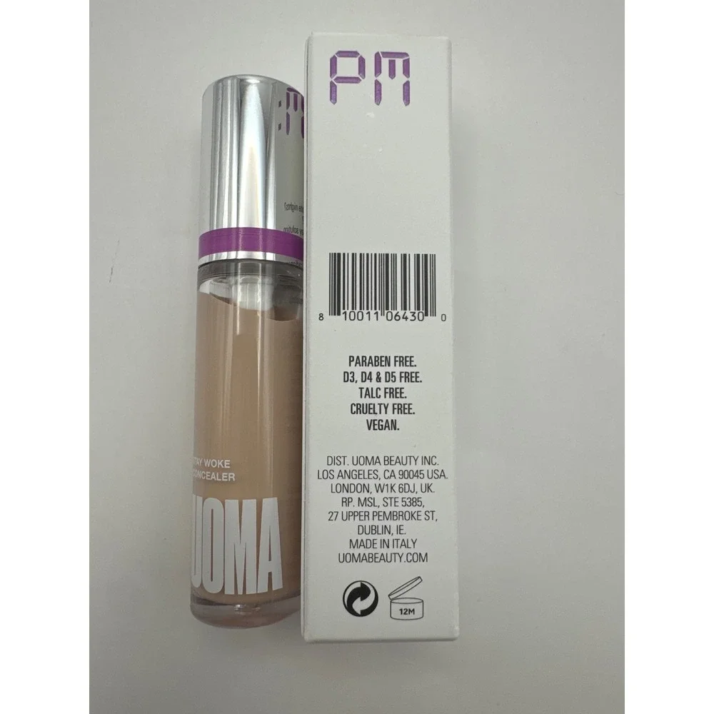 UOMA Beauty Stay Woke Brightening‎ Concealer White Pearl T075 5ml 0.17oz New Box